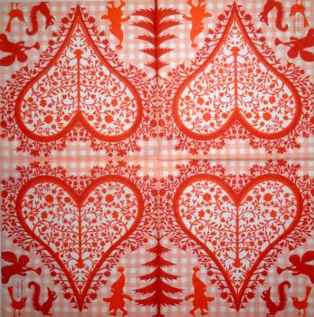 214 Heart / Hearts - 4-ply - Paper Design - Handkerchief